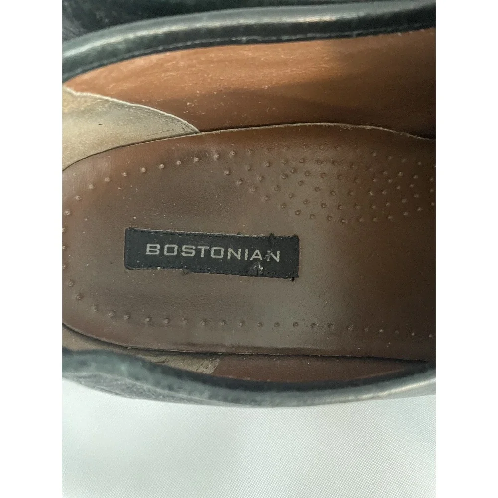 Bostonian Loafers Mens 11 Leather Slip On Black Wide Comfort